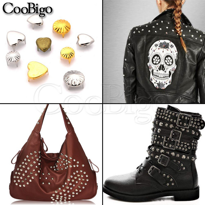 100 ks pazúrové nitovacie nity, hroty, kovové, rockové, punkové, kožené, DIY remeselné tašky, oblečenie, topánky, dekorácie odevov, doplnky