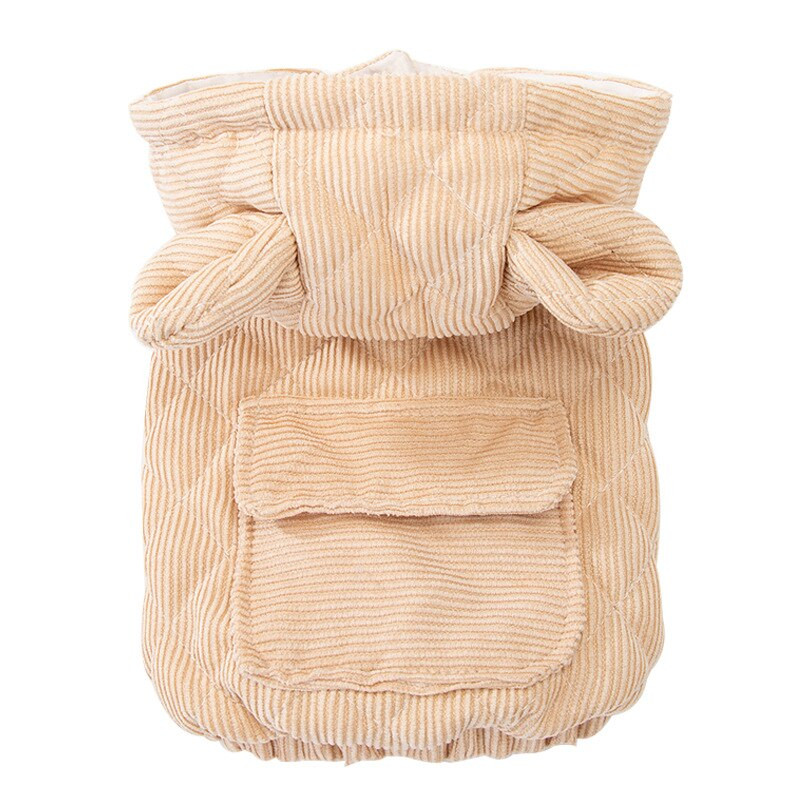 Costum cu glugă Toamnă Iarnă Haine din bumbac Câini Haine caldă pentru câini de talie mică și mijlocie