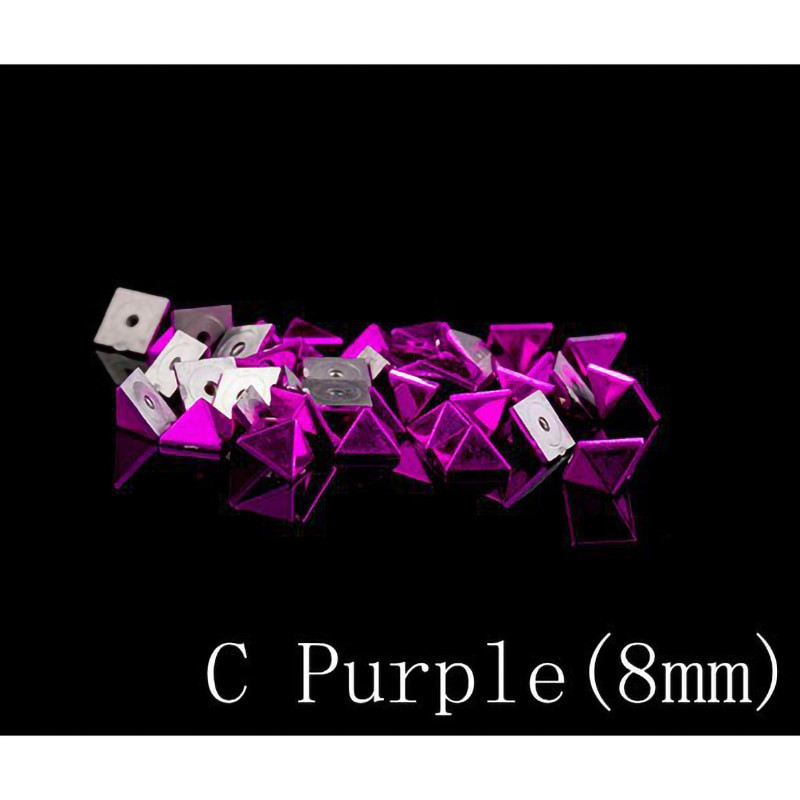 50/100 tk plastikust teravad värvilised ruudukujulised rõivaste neetnaastud kottkübara jaoks teksad kingad nahast karvrihma ümbrisrihma tarvikud
