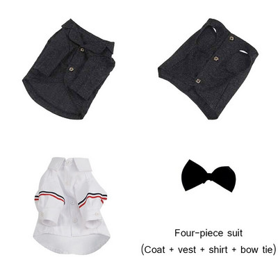 Peokleitide kostüüm koerakomplektid Koerte talveriided väikestele koertele 4-osaline komplekt Chihuahua jope Prantsuse buldogi kutsika mantel lemmikloomade riided