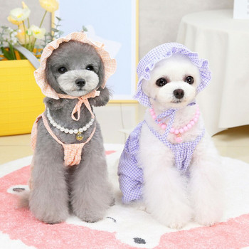 Καρό Ρούχα Σκύλου με Καπέλα Βαμβακερά Ρούχα Κουτάβι που αναπνέουν για Μικρά Μεσαία Σκυλιά Γάτες Chihuahua Perro Chalecos