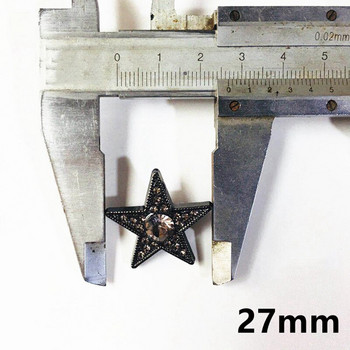 27 мм петолъчна звезда с пентакъл със страз, инкрустирани нитове, капачка, кожена стена, чанта за колан, шапка, обувка, гарнитури за дрехи, аксесоари