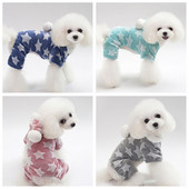 Salopete pentru câini la modă de toamnă și iarnă Haina cu model de stele în cinci colțuri pentru câini de companie.