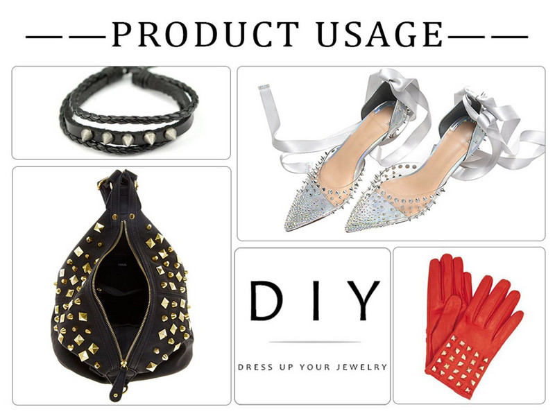 12/16MM Metalne zakovice s tri kandže Trokutaste zakovice za kožne dodatke 100 komada šarenih zakovica za kandže za DIY torbe Cipele