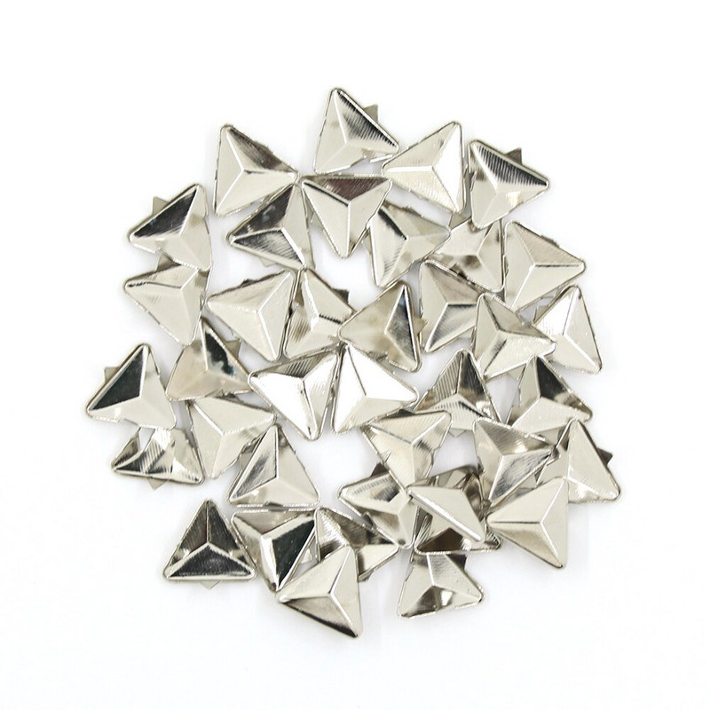 12/16MM Metalne zakovice s tri kandže Trokutaste zakovice za kožne dodatke 100 komada šarenih zakovica za kandže za DIY torbe Cipele