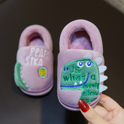 Casual παντόφλες για αγόρια με κέντημα και ζεστή φόδρα