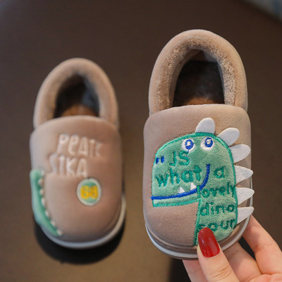 Casual παντόφλες για αγόρια με κέντημα και ζεστή φόδρα