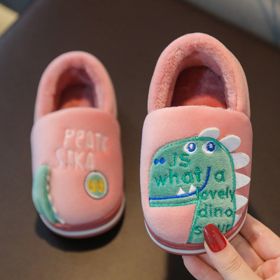 Casual παντόφλες για αγόρια με κέντημα και ζεστή φόδρα