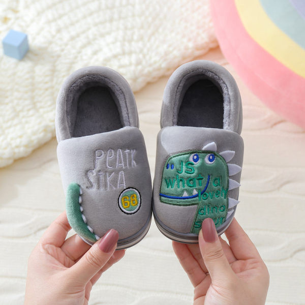 Casual παντόφλες για αγόρια με κέντημα και ζεστή φόδρα