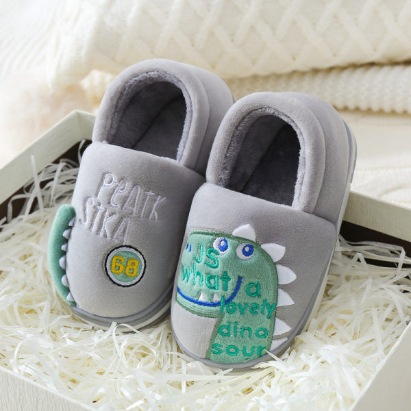 Casual παντόφλες για αγόρια με κέντημα και ζεστή φόδρα