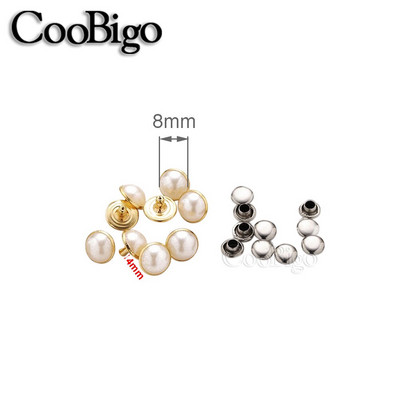 100x Imitatsioonipärlid neetidega Naastudega Nahkkott Kingad Rõivad Käsitöö Dekoratsioon Hõbedane Kuld