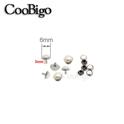 100x Imitatsioonipärlid neetidega Naastudega Nahkkott Kingad Rõivad Käsitöö Dekoratsioon Hõbedane Kuld