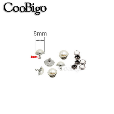 100x Imitatsioonipärlid neetidega Naastudega Nahkkott Kingad Rõivad Käsitöö Dekoratsioon Hõbedane Kuld