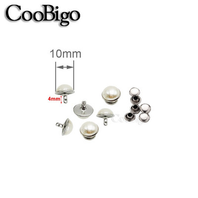 100x Imitatsioonipärlid neetidega Naastudega Nahkkott Kingad Rõivad Käsitöö Dekoratsioon Hõbedane Kuld