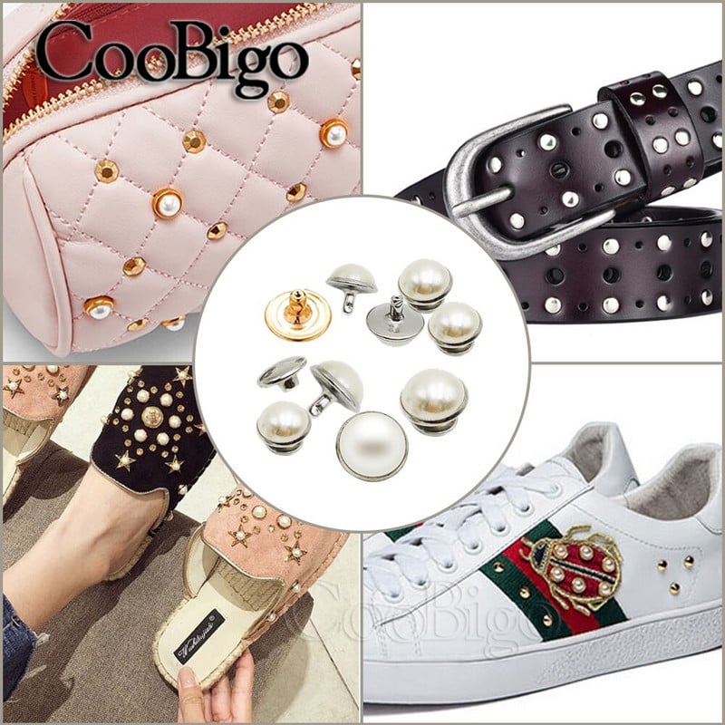 100x Imitatsioonipärlid neetidega Naastudega Nahkkott Kingad Rõivad Käsitöö Dekoratsioon Hõbedane Kuld