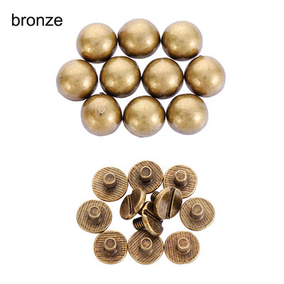 Karštas 10 vnt grybų kupolo varžtas apvalios galvutės varžtai Punk metaliniai nagų audinio mygtukai bagažui, drabužiai, krepšiai, batai, pasidaryk pats, dirželis, kniedės, varžtas