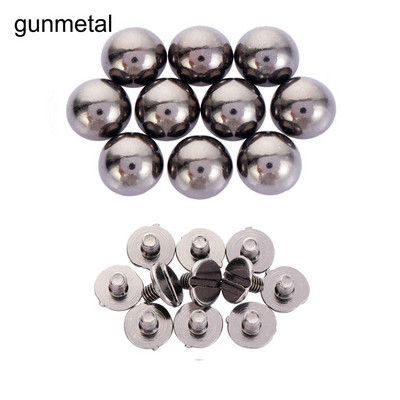 Karštas 10 vnt grybų kupolo varžtas apvalios galvutės varžtai Punk metaliniai nagų audinio mygtukai bagažui, drabužiai, krepšiai, batai, pasidaryk pats, dirželis, kniedės, varžtas