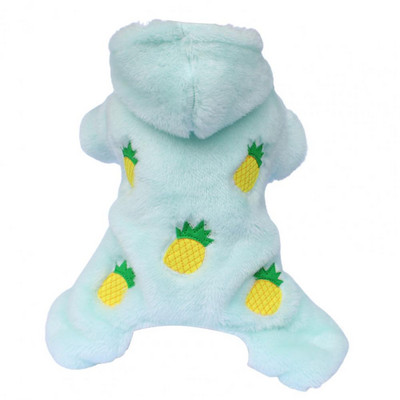 Koerte väljamõeldud kleit Pidžaamad kapuutsiga sobivad flanellist plüüsist lemmikloomakomplekt Tuulekindel külma ilmaga mantlivarustus Talvine koera kostüüm