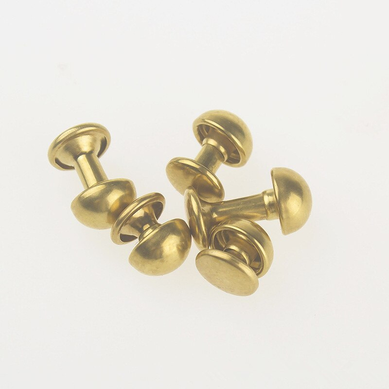 100Pcs Brass 6mm Nail Mushroom Στρογγυλά τοξωτά καρφιά Καρφιά Διακοσμητικά πριτσίνια για Ζώνη Ρούχα Τσάντες Παπούτσια Δερμάτινη διακόσμηση χειροτεχνίας