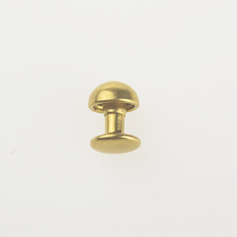 100Pcs Brass 6mm Nail Mushroom Στρογγυλά τοξωτά καρφιά Καρφιά Διακοσμητικά πριτσίνια για Ζώνη Ρούχα Τσάντες Παπούτσια Δερμάτινη διακόσμηση χειροτεχνίας
