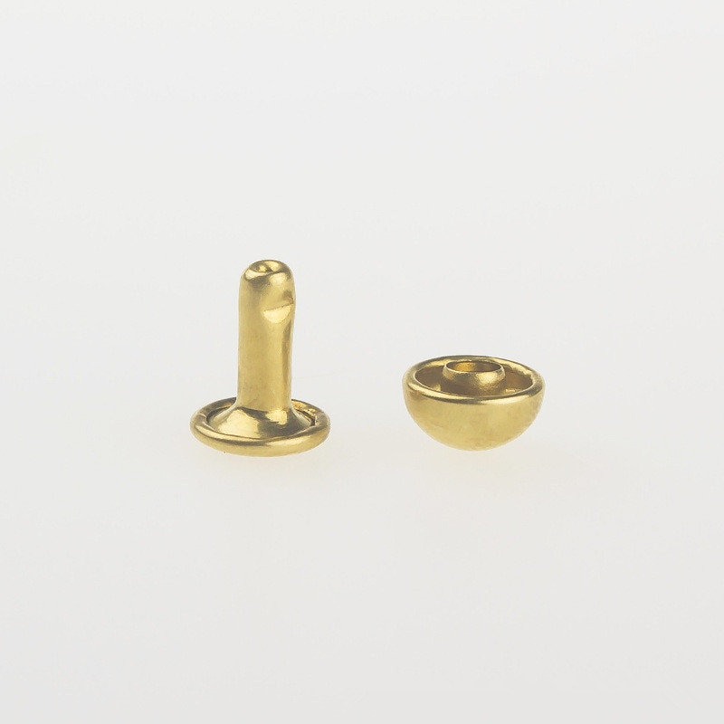 100Pcs Brass 6mm Nail Mushroom Στρογγυλά τοξωτά καρφιά Καρφιά Διακοσμητικά πριτσίνια για Ζώνη Ρούχα Τσάντες Παπούτσια Δερμάτινη διακόσμηση χειροτεχνίας