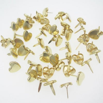 100 ks/lot 9 mm kovové nity v tvare srdca na scrapbooking, dekorácie, DIY, punk rock, oblečenie, topánky, tašky, doplnky