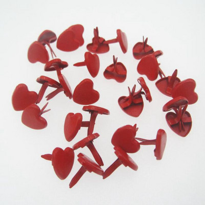 100 ks/lot 9 mm kovové nity v tvare srdca na scrapbooking, dekorácie, DIY, punk rock, oblečenie, topánky, tašky, doplnky