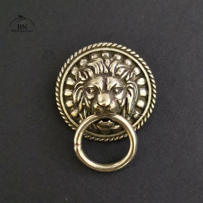 Vintage réz oroszlánfej csat sárgaréz csavaros szegecs ruhák gomb punk divatos barkács kiegészítők bőrkabáthoz öv pénztárca