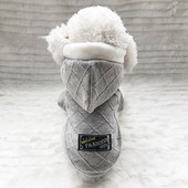 Iarna 2020 haine calde pentru câini drăguț jachetă căptușită din bumbac îmbrăcăminte caldă pentru pisici pentru salopetă Yorkshire Terrier