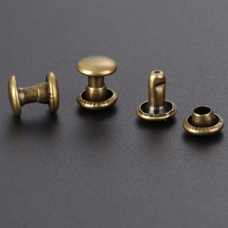 100 tk. ümmargune topeltkork.needi naast kokkupõrkega Nail Spike Rock nahast kingakott Vöö rõivakäevõru 6mm 8mm 10mm