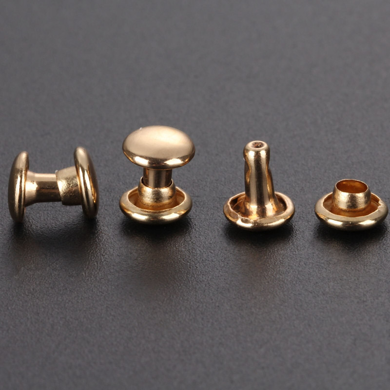 100 tk. ümmargune topeltkork.needi naast kokkupõrkega Nail Spike Rock nahast kingakott Vöö rõivakäevõru 6mm 8mm 10mm