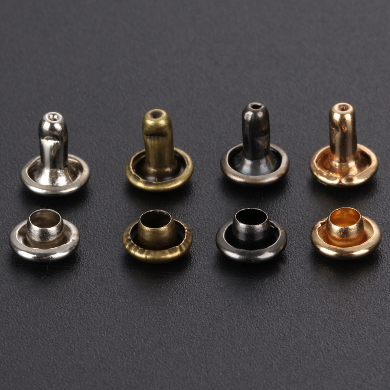 100 tk. ümmargune topeltkork.needi naast kokkupõrkega Nail Spike Rock nahast kingakott Vöö rõivakäevõru 6mm 8mm 10mm