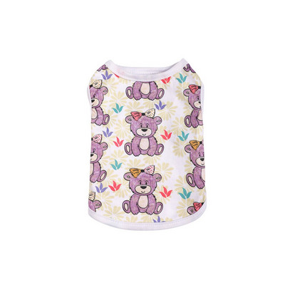 7 tükki koerasärgid Lemmikloomakoera särgid trükitud armas hingav kutsika dressipluus Kutsika koera riided Lemmikloomarõivad lemmikloomakoertele (XS-XL)