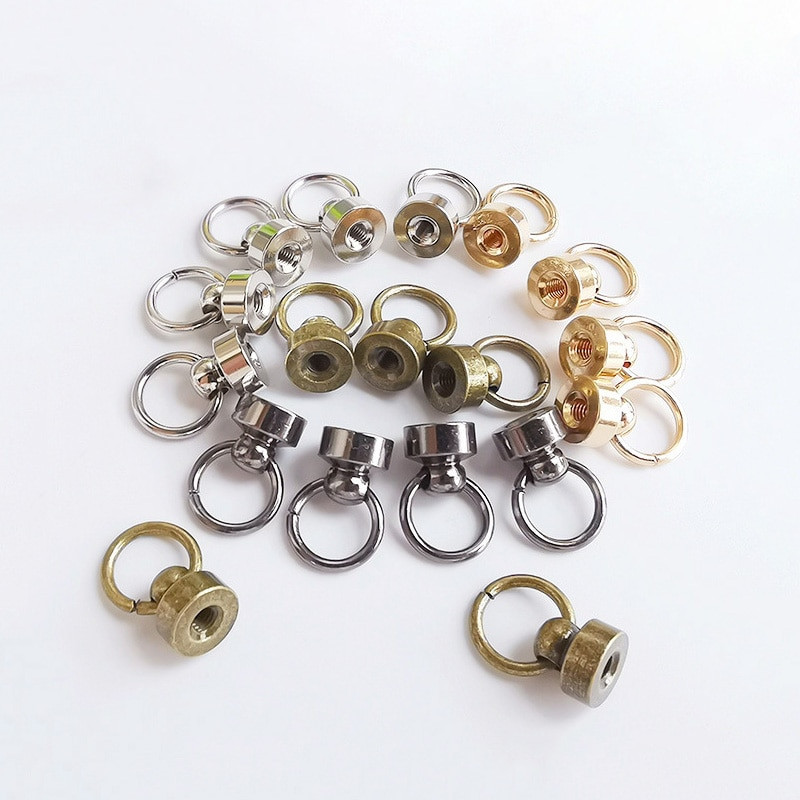 20 seturi de metal, alamă, inel de tragere, buton, șurub, nituri, bricolaj, artizanat, produse din piele, genți, decor, cap de călugăr, țepi, hardware, decorare, cataramă pentru cuie