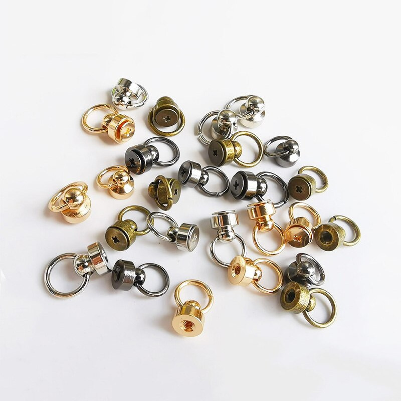 20 seturi de metal, alamă, inel de tragere, buton, șurub, nituri, bricolaj, artizanat, produse din piele, genți, decor, cap de călugăr, țepi, hardware, decorare, cataramă pentru cuie