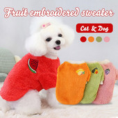 Slatka odjeća za voćne pse za male pse, mačke, topli flis, odjeća za kućne ljubimce, kostim za štene, kaput za pomeranske čivave, jakna, odijelo
