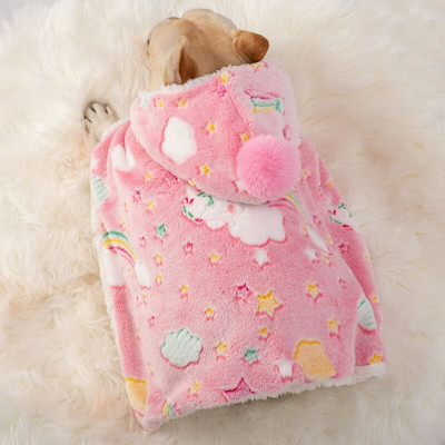 Šunų pelerinos chalatas Cape prancūzų kovos šunų mopsas korgis rudens ir žiemos drabužiai Stora antklodė Antklodė Šilti naminiai drabužiai