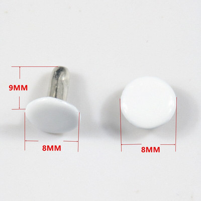 Τα νεότερα πολύχρωμα 100 τμχ 8mm Δερμάτινα χειροτεχνία Punk Studs Μεταλλικά σωληνωτά βαμμένα διπλά καπάκια πριτσίνια για DIY ενδύματα παπουτσιών ενδυμάτων διακόσμηση