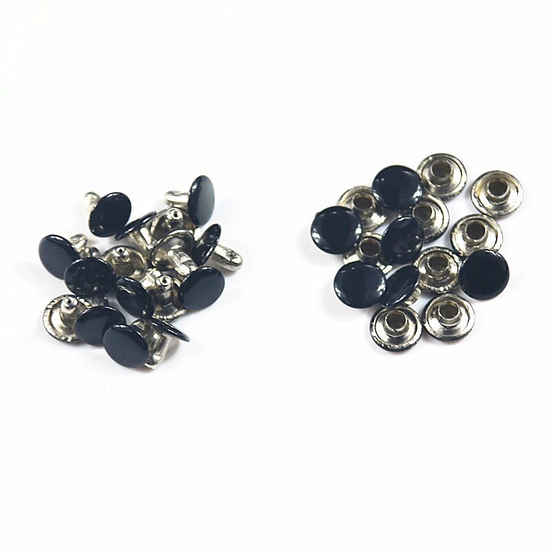 Τα νεότερα πολύχρωμα 100 τμχ 8mm Δερμάτινα χειροτεχνία Punk Studs Μεταλλικά σωληνωτά βαμμένα διπλά καπάκια πριτσίνια για DIY ενδύματα παπουτσιών ενδυμάτων διακόσμηση