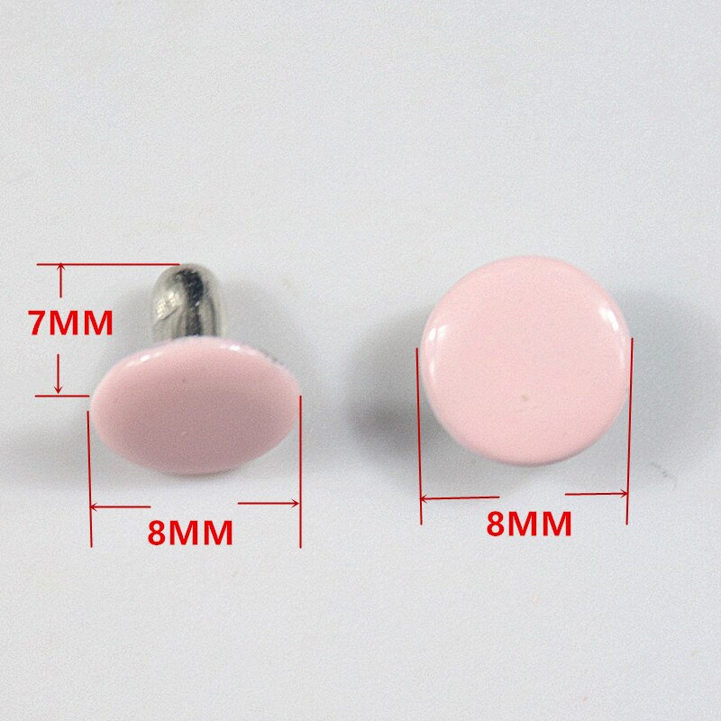 Τα νεότερα πολύχρωμα 100 τμχ 8mm Δερμάτινα χειροτεχνία Punk Studs Μεταλλικά σωληνωτά βαμμένα διπλά καπάκια πριτσίνια για DIY ενδύματα παπουτσιών ενδυμάτων διακόσμηση