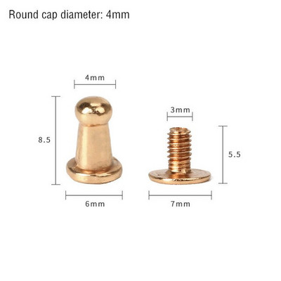 50 de seturi din aliaj metalic, buton, șurub, nituri, șuruburi, bricolaj, curea din piele, centură de ceas, rotundă, cap de călugăr, nituri, decorațiuni, catarame pentru cuie