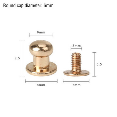 50 de seturi din aliaj metalic, buton, șurub, nituri, șuruburi, bricolaj, curea din piele, centură de ceas, rotundă, cap de călugăr, nituri, decorațiuni, catarame pentru cuie