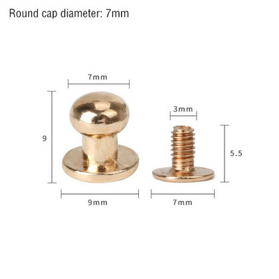 50 de seturi din aliaj metalic, buton, șurub, nituri, șuruburi, bricolaj, curea din piele, centură de ceas, rotundă, cap de călugăr, nituri, decorațiuni, catarame pentru cuie