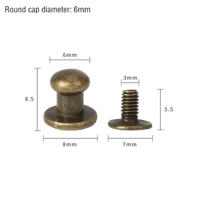 50 de seturi din aliaj metalic, buton, șurub, nituri, șuruburi, bricolaj, curea din piele, centură de ceas, rotundă, cap de călugăr, nituri, decorațiuni, catarame pentru cuie
