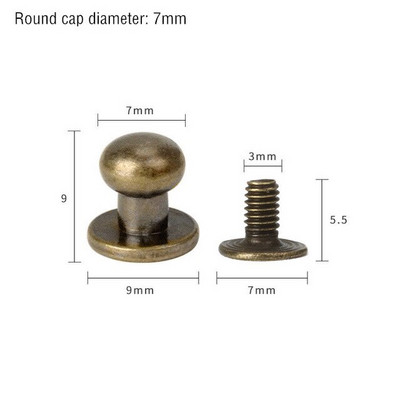 50 de seturi din aliaj metalic, buton, șurub, nituri, șuruburi, bricolaj, curea din piele, centură de ceas, rotundă, cap de călugăr, nituri, decorațiuni, catarame pentru cuie