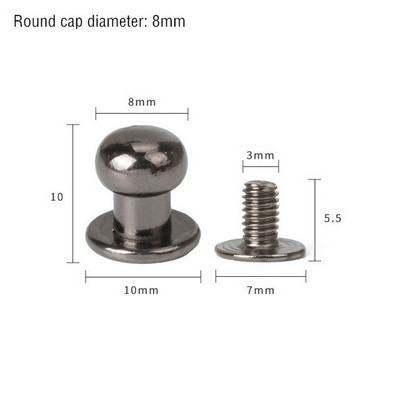 50 de seturi din aliaj metalic, buton, șurub, nituri, șuruburi, bricolaj, curea din piele, centură de ceas, rotundă, cap de călugăr, nituri, decorațiuni, catarame pentru cuie