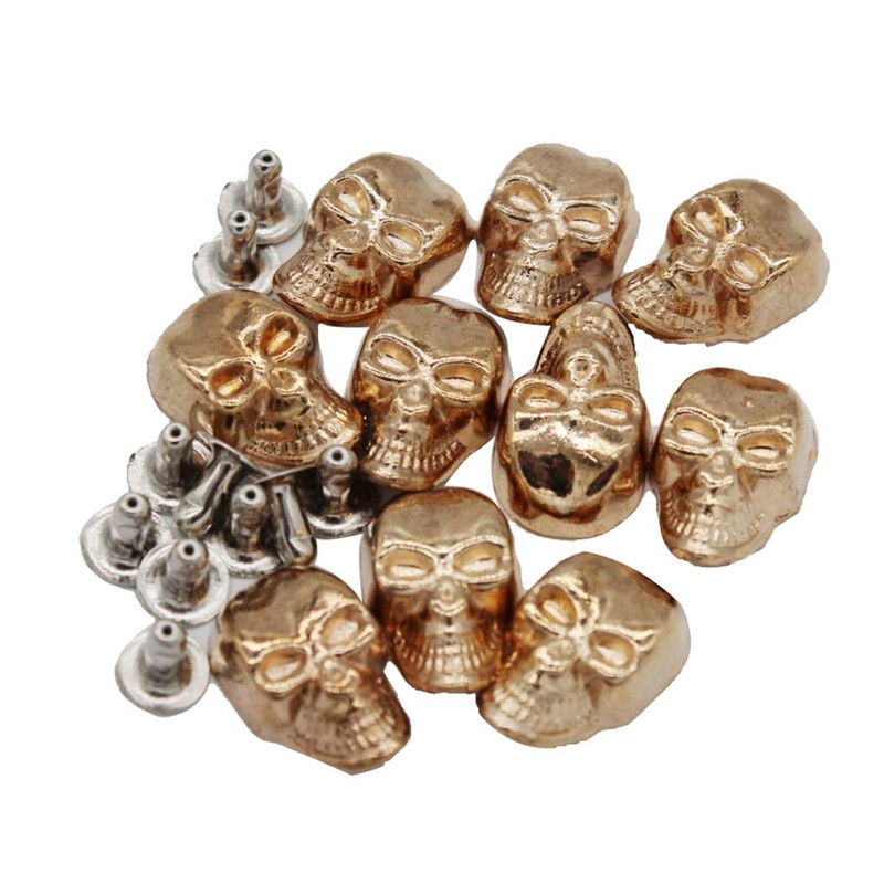 10 sád lebiek, nitových náušníc, punk rockových hrotov, topánok, tašiek, DIY kožených remesiel 9x16mm