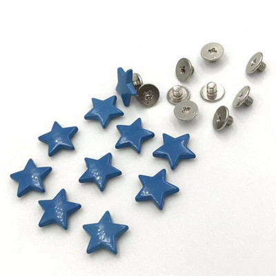 20 ks 12 cm farebné hviezdicové nity, kužele, kovové nity, kožené remeslá, DIY bodky, klinec, punkový štýl, rockové oblečenie, šitie, dekorácie