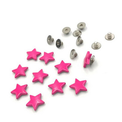 20 ks 12 cm farebné hviezdicové nity, kužele, kovové nity, kožené remeslá, DIY bodky, klinec, punkový štýl, rockové oblečenie, šitie, dekorácie
