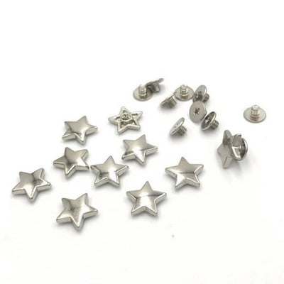20 ks 12 cm farebné hviezdicové nity, kužele, kovové nity, kožené remeslá, DIY bodky, klinec, punkový štýl, rockové oblečenie, šitie, dekorácie